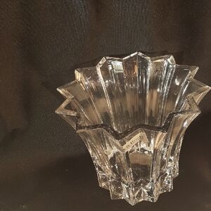 VTG. Villeroy & Boch "Lucca" Star Pattern Heavy Crystal Candle Holder